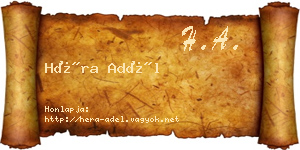 Héra Adél névjegykártya